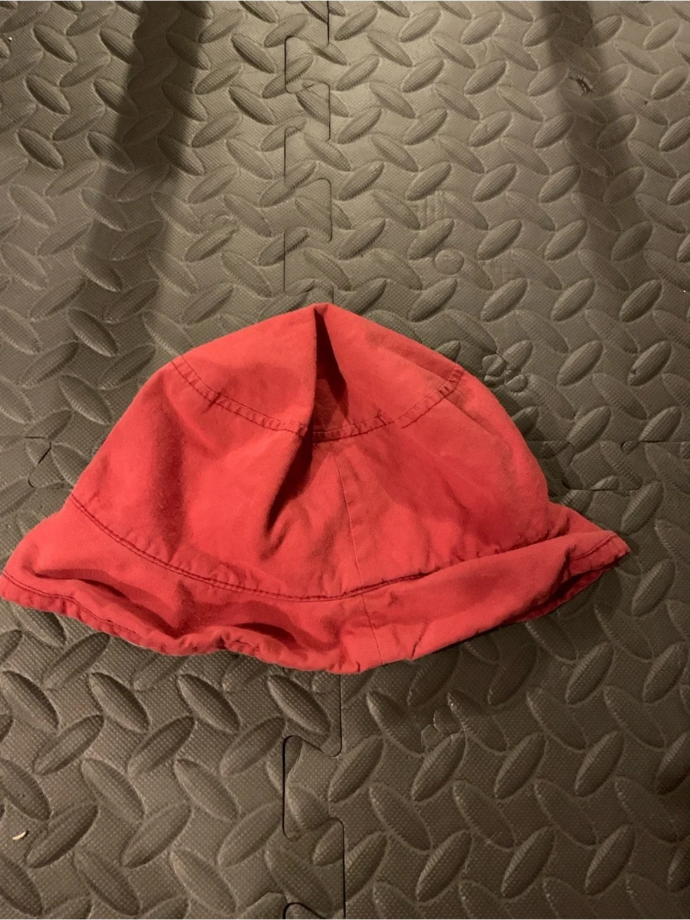 Vintage OshKosh Red Bucket Hat Boys Size 12 Months